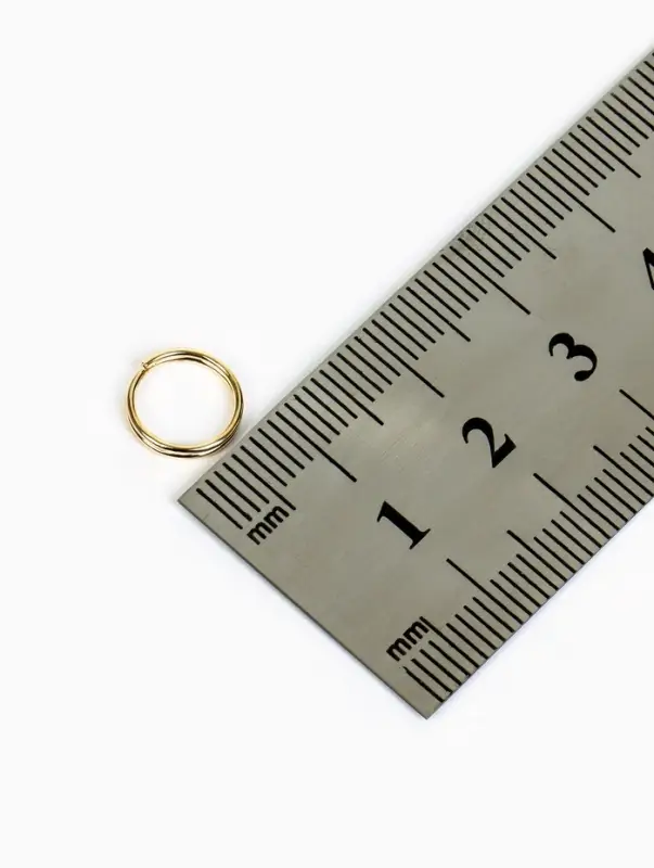 Кольцо соединительное двойное 0.8 см (набор 50 г, &plusmn; 310 шт.) СМ-1028, цвет золото