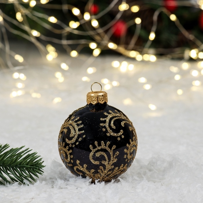 Шар Шар "Морозная вьюга", 65 мм., в подарочной упаковке