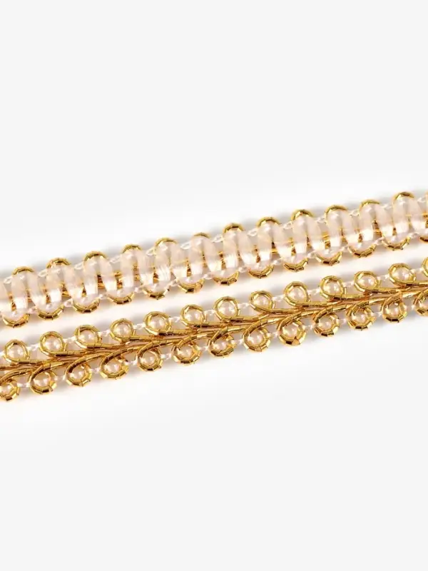 Тесьма декоративная &laquo;Шанель&raquo;, 8 мм, 10&plusmn;1 м, цвет золотой