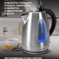 Чайник HYK-S7407 1,7л 2200Вт серебристый (металл)