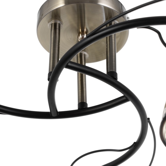 Люстра Люстра "Каэль" 3хЕ27 40Вт черно-бронзовый 44х44х17,5 см