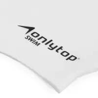 Шапочка для плавания взрослая ONLYTOP, силиконовая, 46 г, обхват 54-60 см, белая