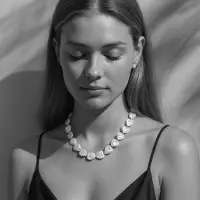 Бусины пластиковые на нити &laquo;Жемчуг&raquo;, 1.4&times;1.4&times;0.6 см, набор 90 шт., цвет белый