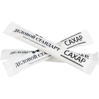 Сахар порционный в стиках Деловой стандарт 5г (200 шт/уп) шоу-бокс