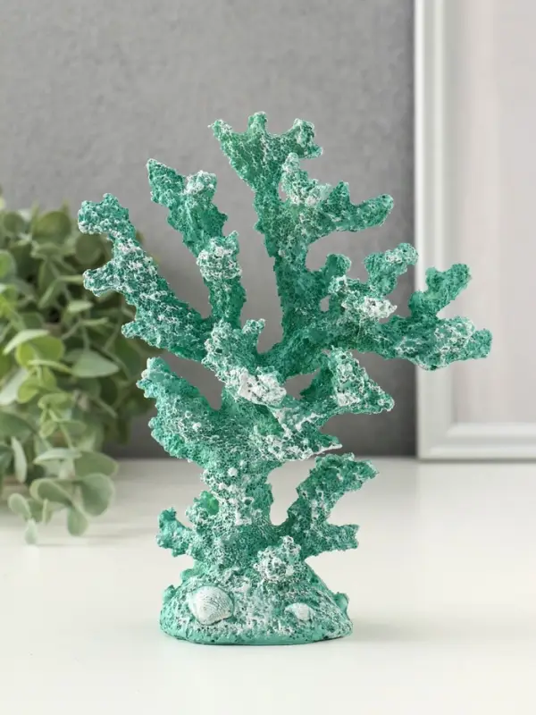 Сувенир полистоун Сувенир полистоун "Коралл голубой" 14,5х5,5х17,5 см