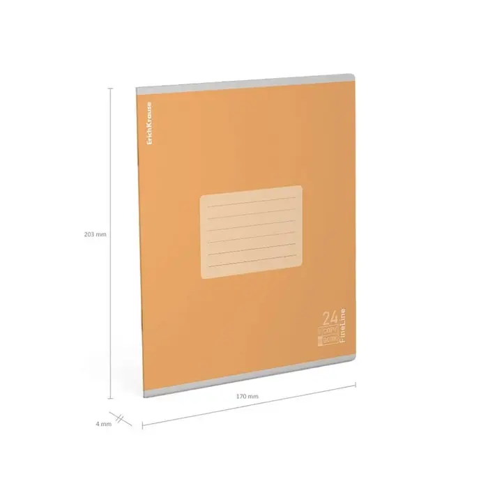 Тетрадь 24 листа в линейку, ErichKrause FineLine, обложка мелованный картон, МИКС