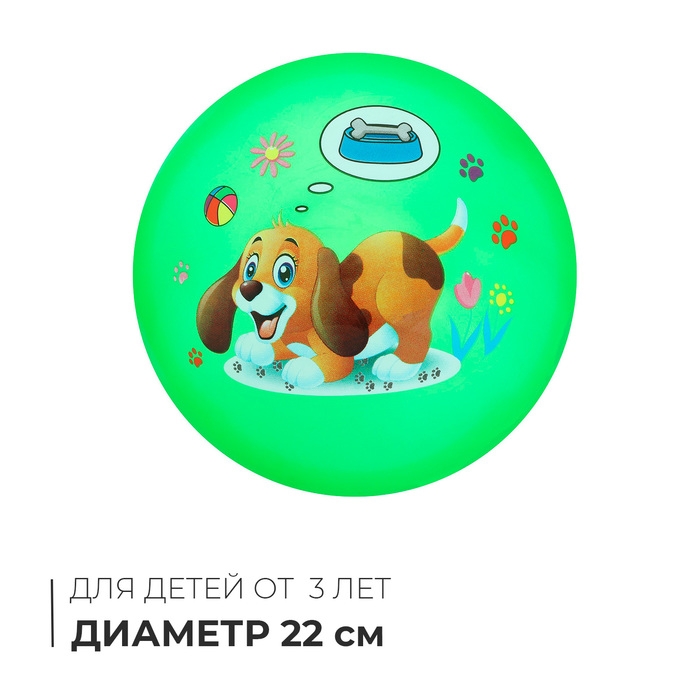 Мяч детский «Животные», d=22 см, 60 г, цвет МИКС Мяч детский «Животные», d=22 см, 60 г, цвет МИКС