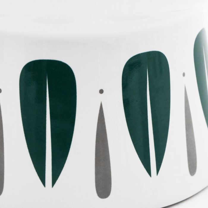 Миска керамическая  Миска керамическая "Листья" 150 мл  13 x 9 cм белая