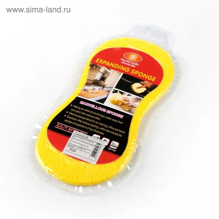 Губка впитывающая для авто, 22&times;10 см, вакуумная, микс