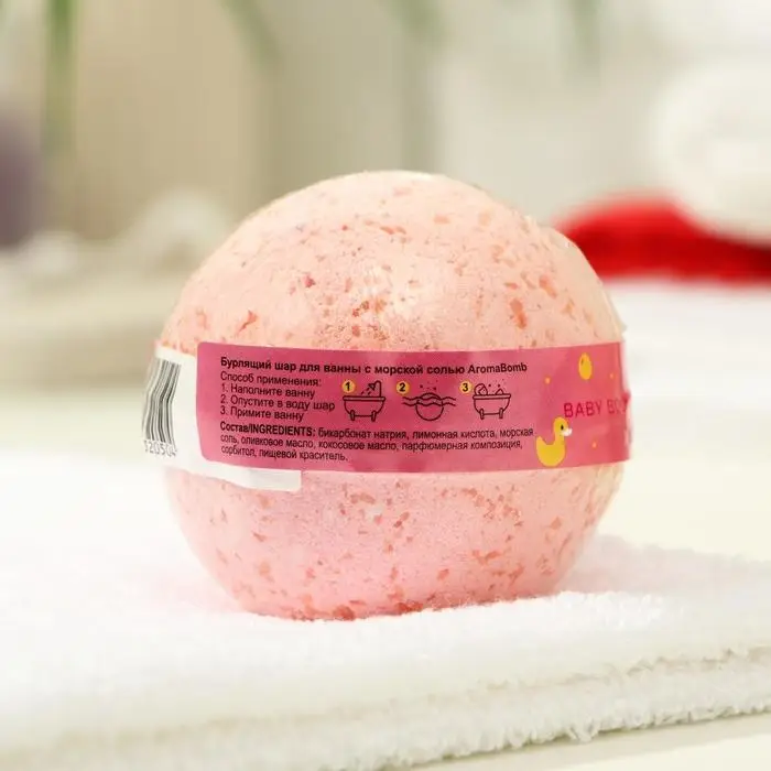 Бомбочка для ванн Aroma Soap Baby Boom, 130 г Бомбочка для ванн Aroma Soap Baby Boom, 130 г