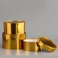 Набор подарочных коробок 3 в 1, завальцованные, золотой, 20&times;12 - 18&times;10 - 16&times;8 см