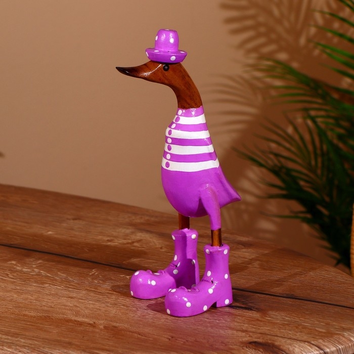 Сувенир Сувенир "Утка в сиреневом" дерево 27 см