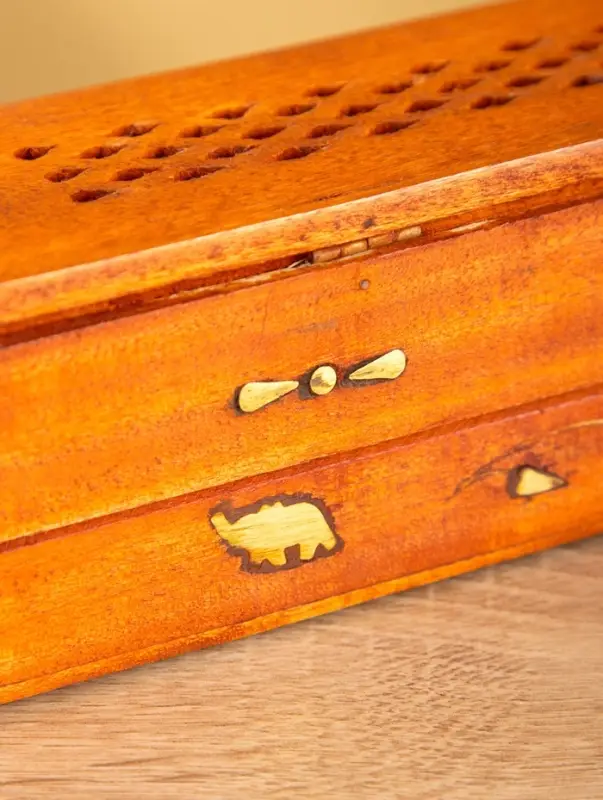 Пенал для благовония двойной с хранением, дерево шишам 30,5 см Пенал для благовония двойной с хранением, дерево шишам 30,5 см