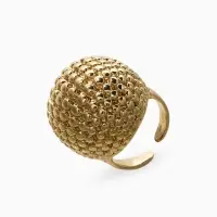Кольцо металл &laquo;Шар сетка&raquo;, цвет золото, безразмерное