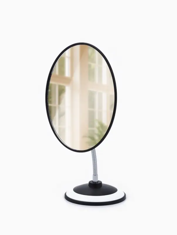 Зеркало настольное, овальное, на гибкой ножке, 16&times;29 см, (15.2&times;18.7 см), МИКС