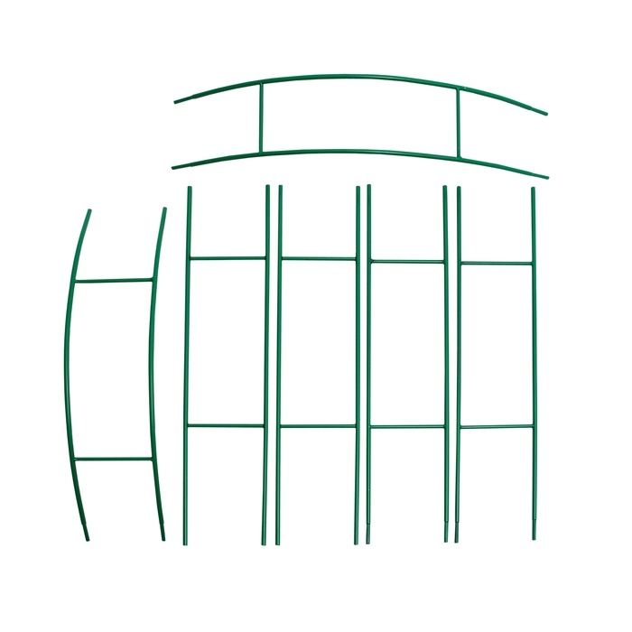 Арка садовая, 240×125×20 см, для вьющихся растений, металлическая, зелёная Арка садовая, 240×125×20 см, для вьющихся растений, металлическая, зелёная