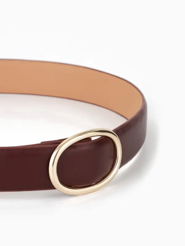 Ремень женский, затяжка, 3&times;110 см, пряжка золотистая, без винта, коричневый