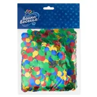 Конфетти «Круг» металлик, 1 см, 50 г, МИКС