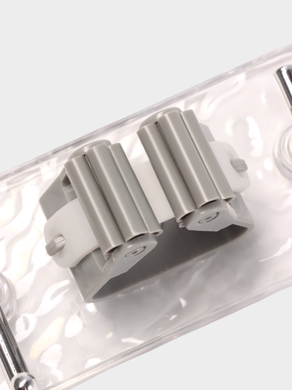 Держатель для швабр настенный самоклеящийся, прозрачная основа, 16х6х6 см Держатель для швабр настенный самоклеящийся, прозрачная основа, 16х6х6 см