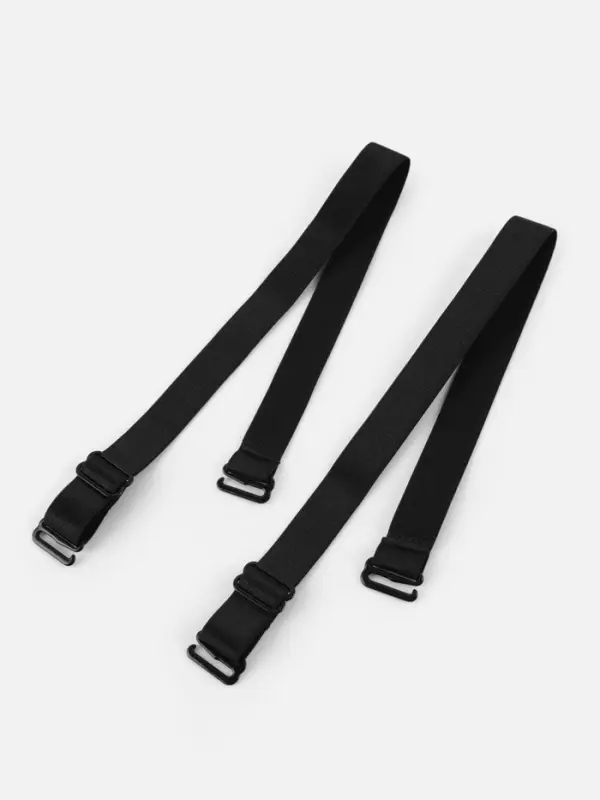 Лямки для бюстгальтера, текстильные, 1.5 см, 36±2 см, пара, чёрные Лямки для бюстгальтера, текстильные, 1.5 см, 36±2 см, пара, чёрные
