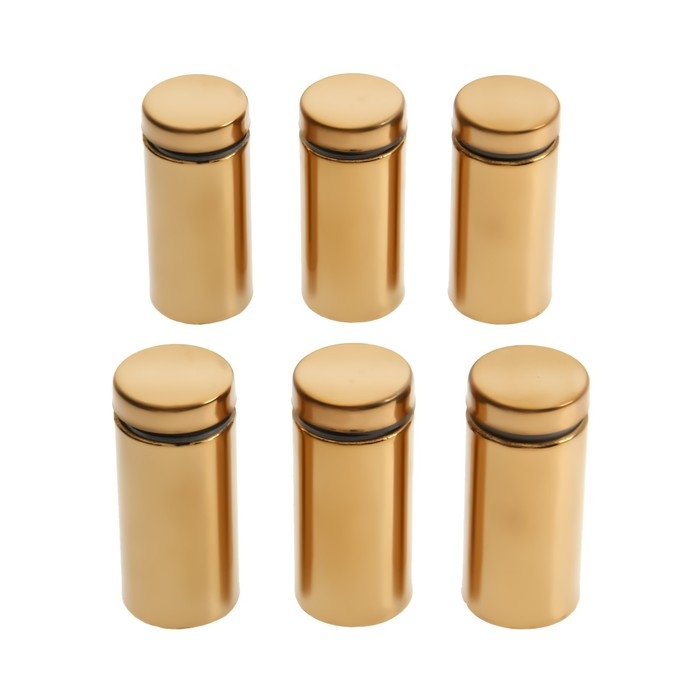 Дистанционный держатель для табличек, 19х40 мм, цвет золото, набор 6 шт. Дистанционный держатель для табличек, 19х40 мм, цвет золото, набор 6 шт.