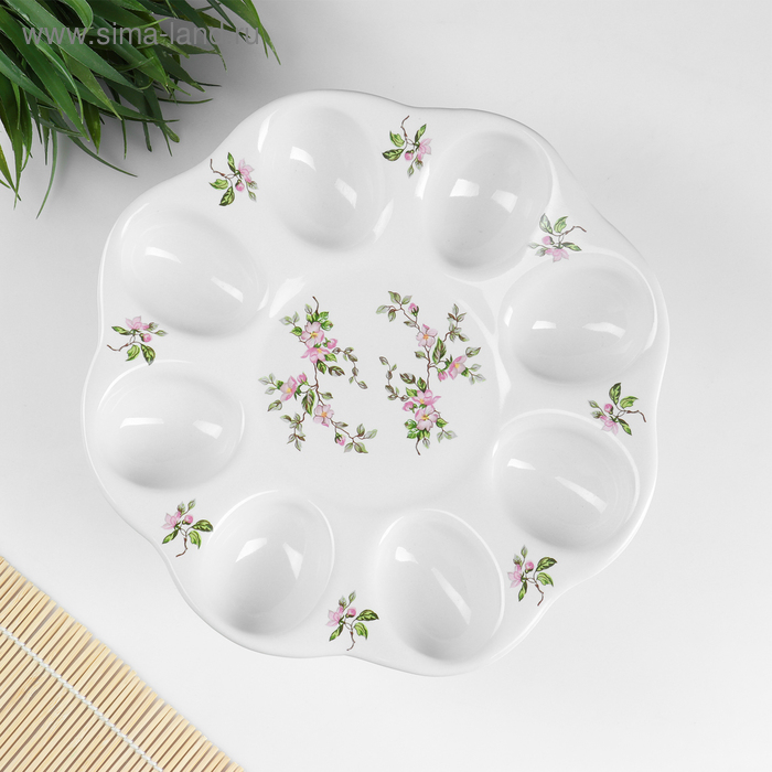 Тарелка под яйца Тарелка под яйца "Ваза пасхальная" 23х9см МИКС