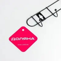 Вешалка настенная Доляна &laquo;Лайт&raquo;, 6 крючков, 34&times;5.5&times;3 см, чёрная