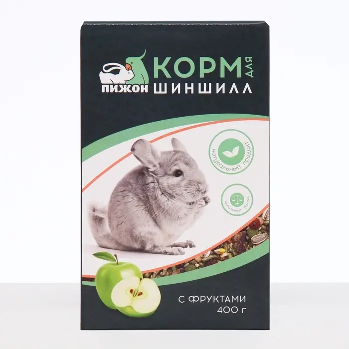 Корм &laquo;Пижон&raquo; для шиншилл, с фруктами, 400 г