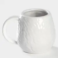 Кружка Доляна &laquo;Ёжик в золотом&raquo;, 450 мл, доломит, белая