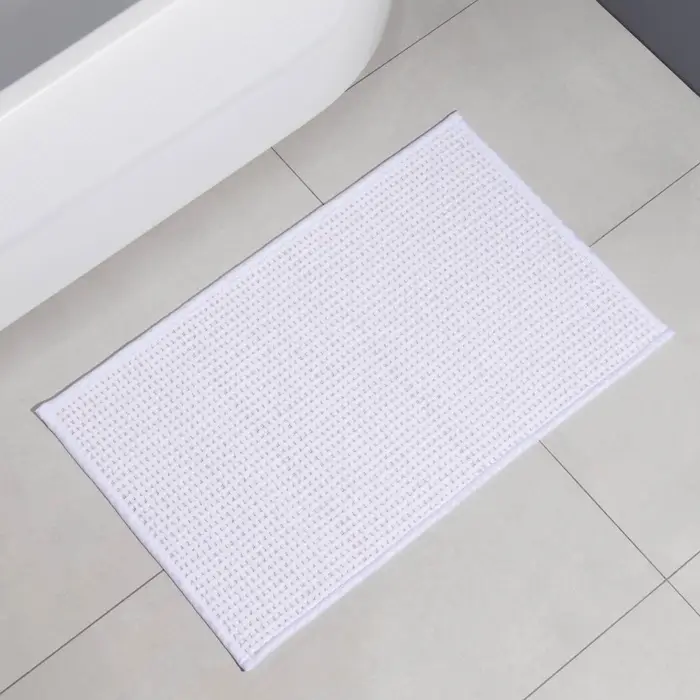 Коврик для ванной и туалета SAVANNA, полиэстер, 80&times;50 см, молочный