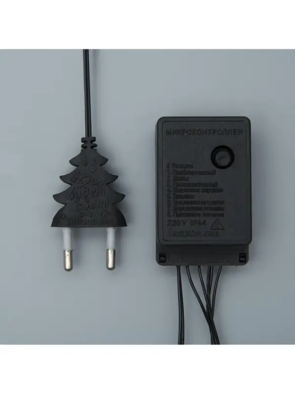 Гирлянда &laquo;Нить&raquo; 20 м, IP20, тёмная нить, 200 LED, свечение белое, 8 режимов, 220 В