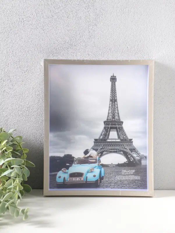 Фоторамка пластик 20х25 см "Ламберто" серебро с белым 26х21х3,5 см