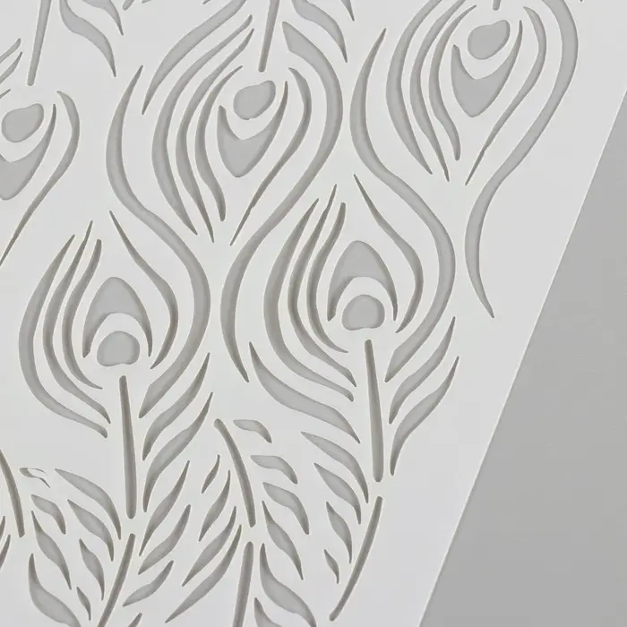 Трафарет пластик  Трафарет пластик "Перья павлина" 10х20 см