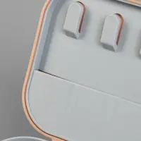 Шкатулка - органайзер для хранения украшений, 9&times;9&times;3.8 см, розовая