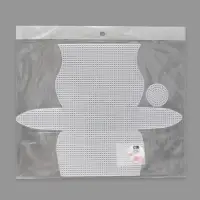 Канва-основа для вышивания сумки, пластиковая, 23&times;29 см, 1.5&times;1.5 мм, белая