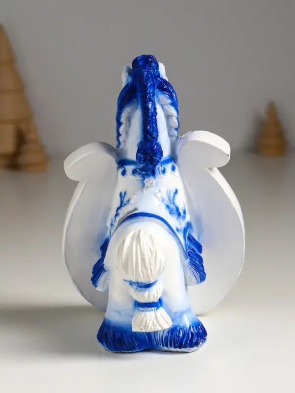 Копилка Копилка "Лошадь с подковой" 16х10,5х11 см, бело-голубой