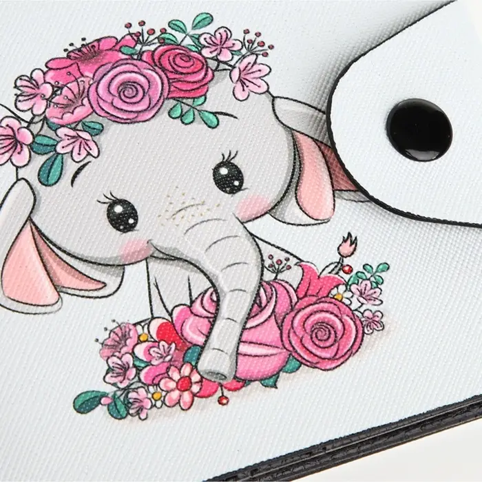 Кошелёк детский &laquo;Слоник&raquo;, маленький, на кнопке, белый