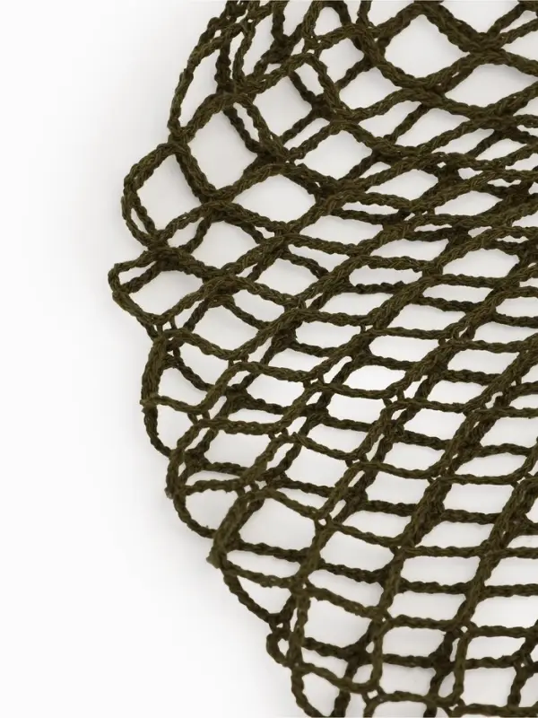 Набор 2 шт. сумка-авоська плетёная, клетка 1.5 см, тёмно-зелёная