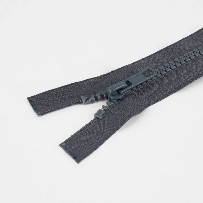 Молния «Трактор», №5, разъёмная, 2 замка, замки автомат, 100 см, тёмно-серая