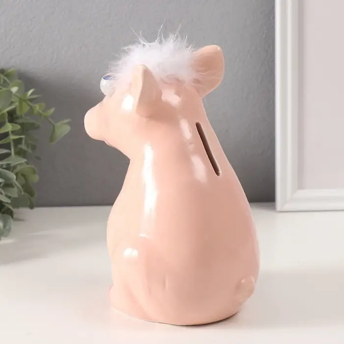 Копилка для денег &laquo;Хрюша-пучеглазка&raquo;, керамика, 10&times;13.5&times;17 см