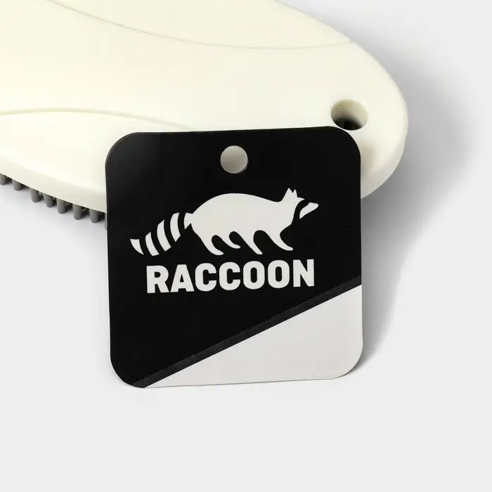 Щётка универсальная Raccoon, 12&times;6.5&times;2.5 см, пластик, TPR ворс, 1.6 см