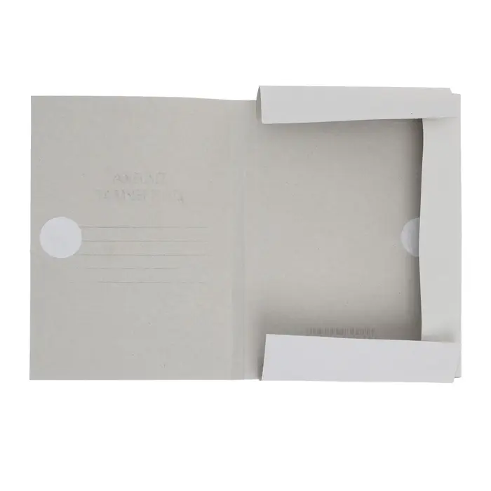 Папка д/бумаг А4, на завязках, Calligrata, 250 г/м&sup2;, до 200 л, белая, картон немелованный