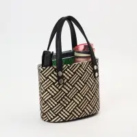 Сумка плетёная из пандана, 22&times;14&times;35 см, бежево-коричневая