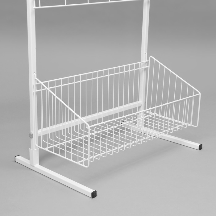 Стойка прикассовая, с крючками, 64×50×185 см, цвет белый Стойка прикассовая, с крючками, 64×50×185 см, цвет белый