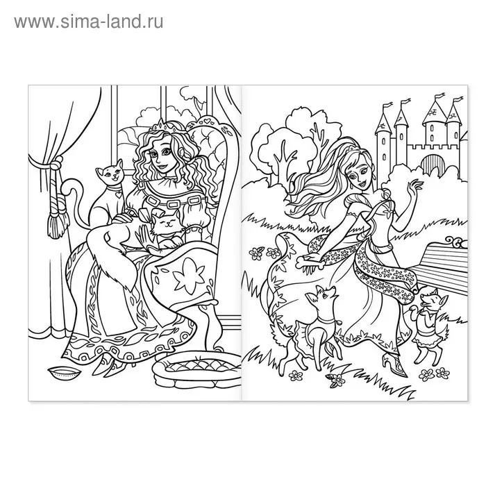 Раскраска «Волшебное королевство», 16 стр., формат А4