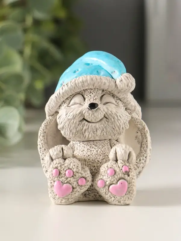 Фигурка гипс &laquo;Кролик в колпаке&raquo;, 7&times;5.5&times;5.5 см, цветной