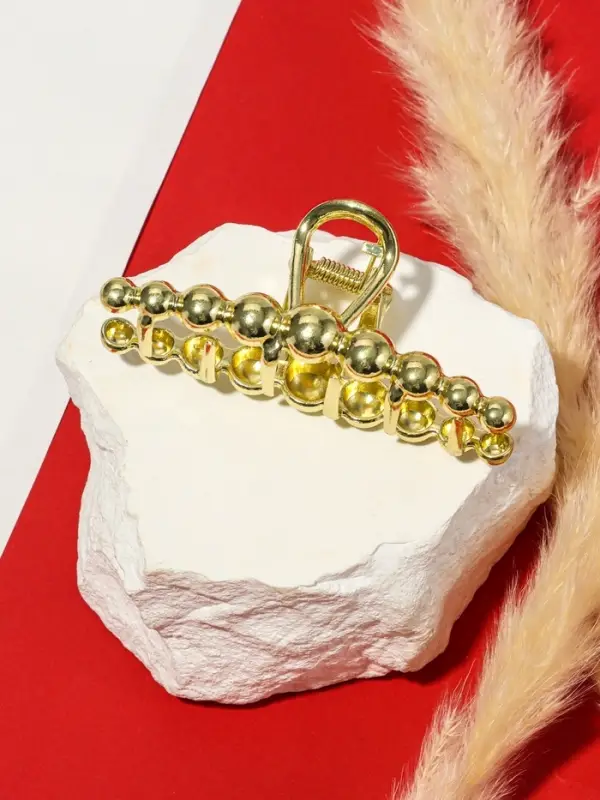 Крабик для волос &laquo;Джисел&raquo;, 7.5 см, золотистый