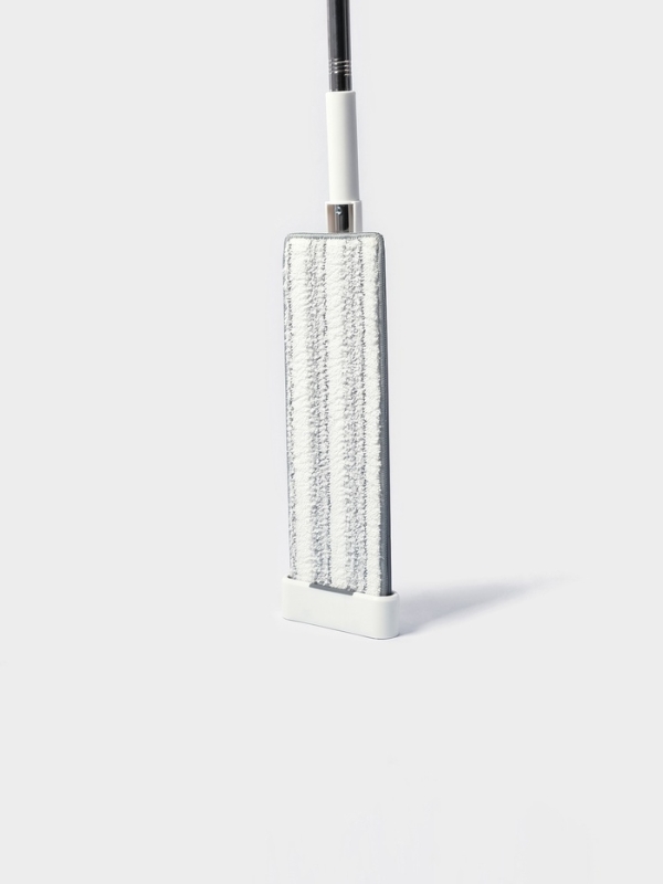 Швабра с отжимом, противоударная, со сгоном, стальная ручка, 2 проф. насадки 36х11х130 см