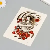Переводная тату на тело цветная &laquo;Женщина Сакура&raquo;, 26.1&times;14.6 см