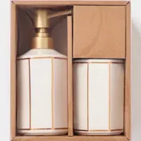 Набор для ванной &laquo;Равновесие&raquo;, 2 предмета, дозатор для мыла, стакан, белый